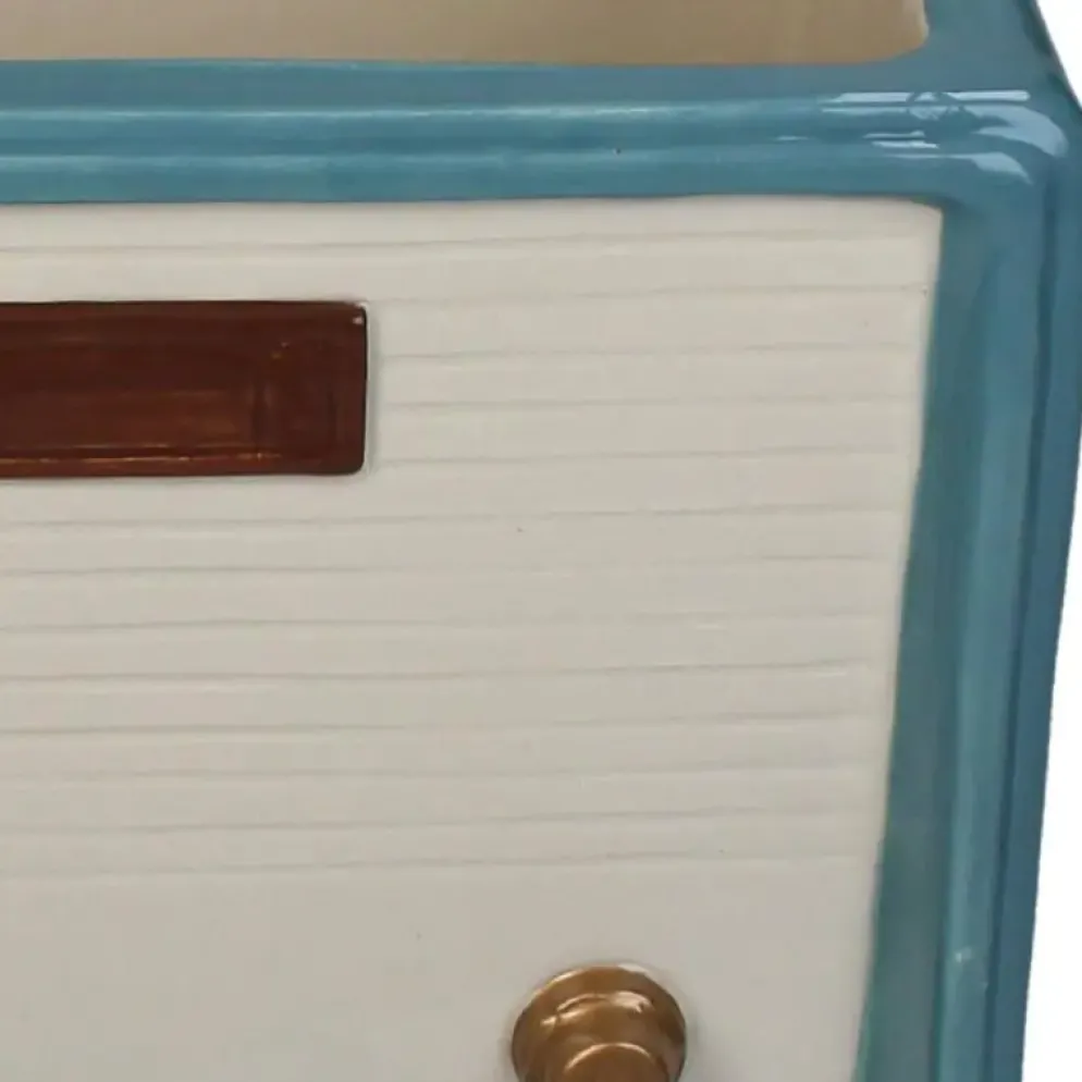 Kersten vaas aardewerk retro radio 20x15x14.5cm multi