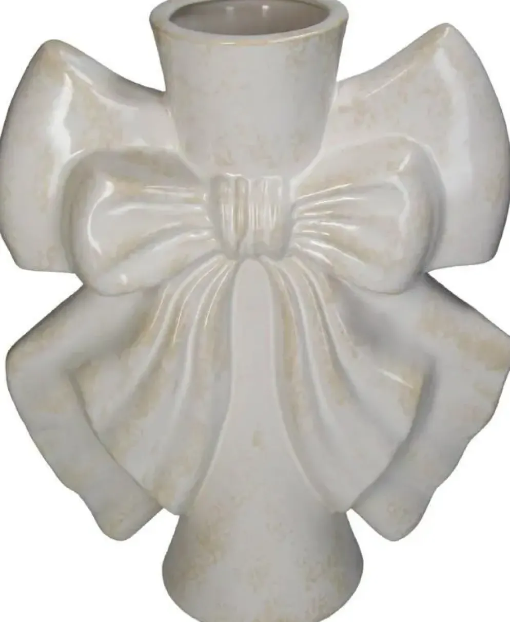 Kersten vaas aardewerk strik 27x11x32.5cm ivoor