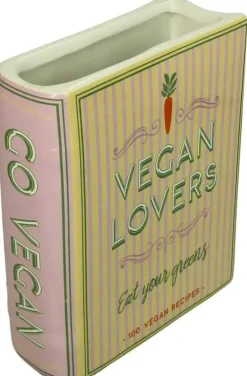 Kersten vaas aardewerk vegan lovers 14.5x5.5x18cm multi