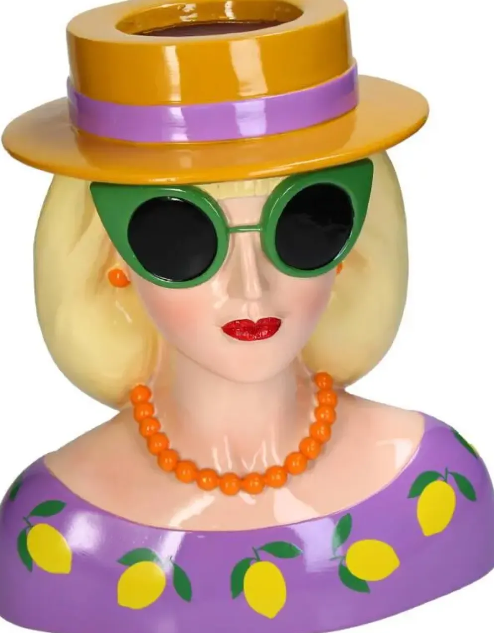 Kersten vaas polyresin mode dame 26x19.5x29cm multi