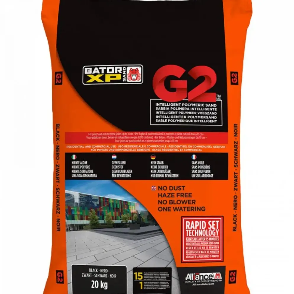 20 kg Gator XP G2 polymeerzand Zwart
