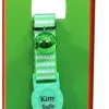 Kittenhalsband polyester gestreept, groen