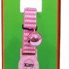 Kittenhalsband polyester gestreept, roze