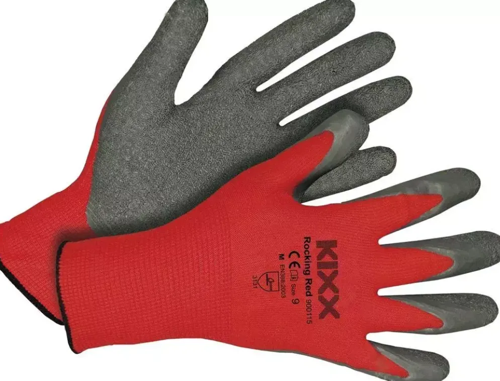 KIXX tuinhandschoen Rocking Red maat 9