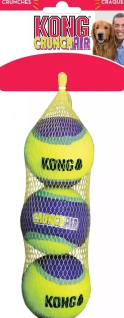 Kong hond Crunchair tennisbal, medium net a 3 stuks.
