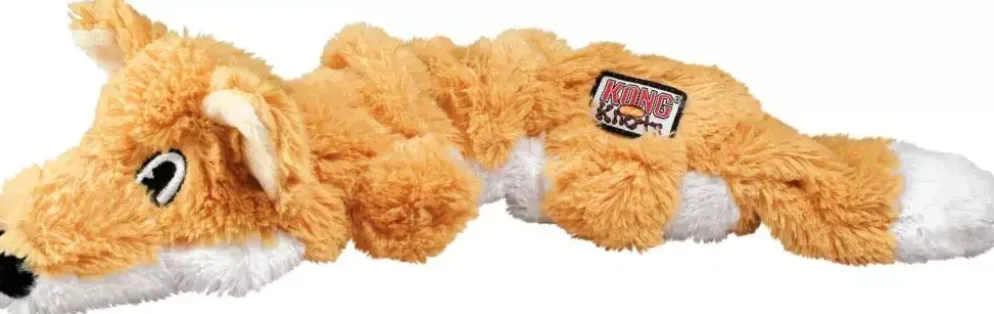 Kong hond Knots Scrunch vos, S/M.