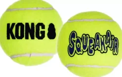 Kong hond Squeakair met piep small, net à 3 tennisballen (Ø 5 cm)