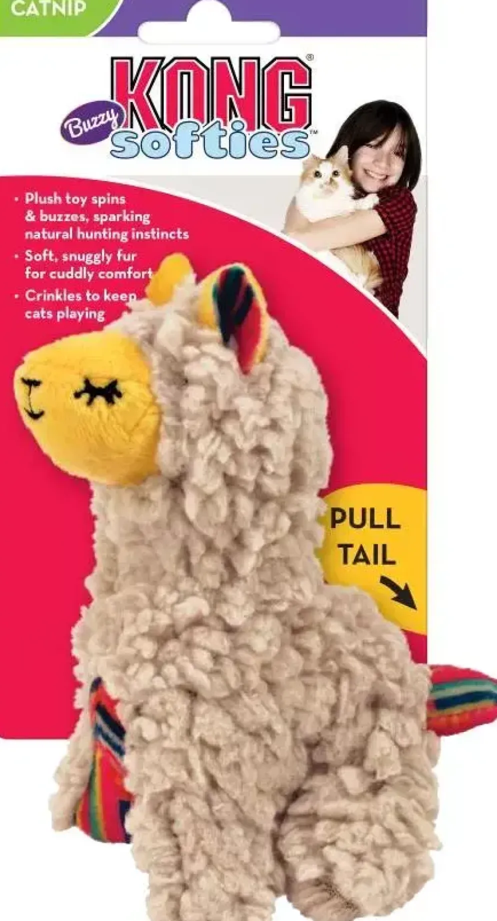 Kong kat Softies, buzzy llama.