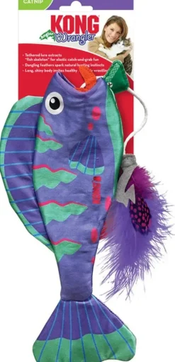 Kong kattenspeelgoed wrangler angler fish