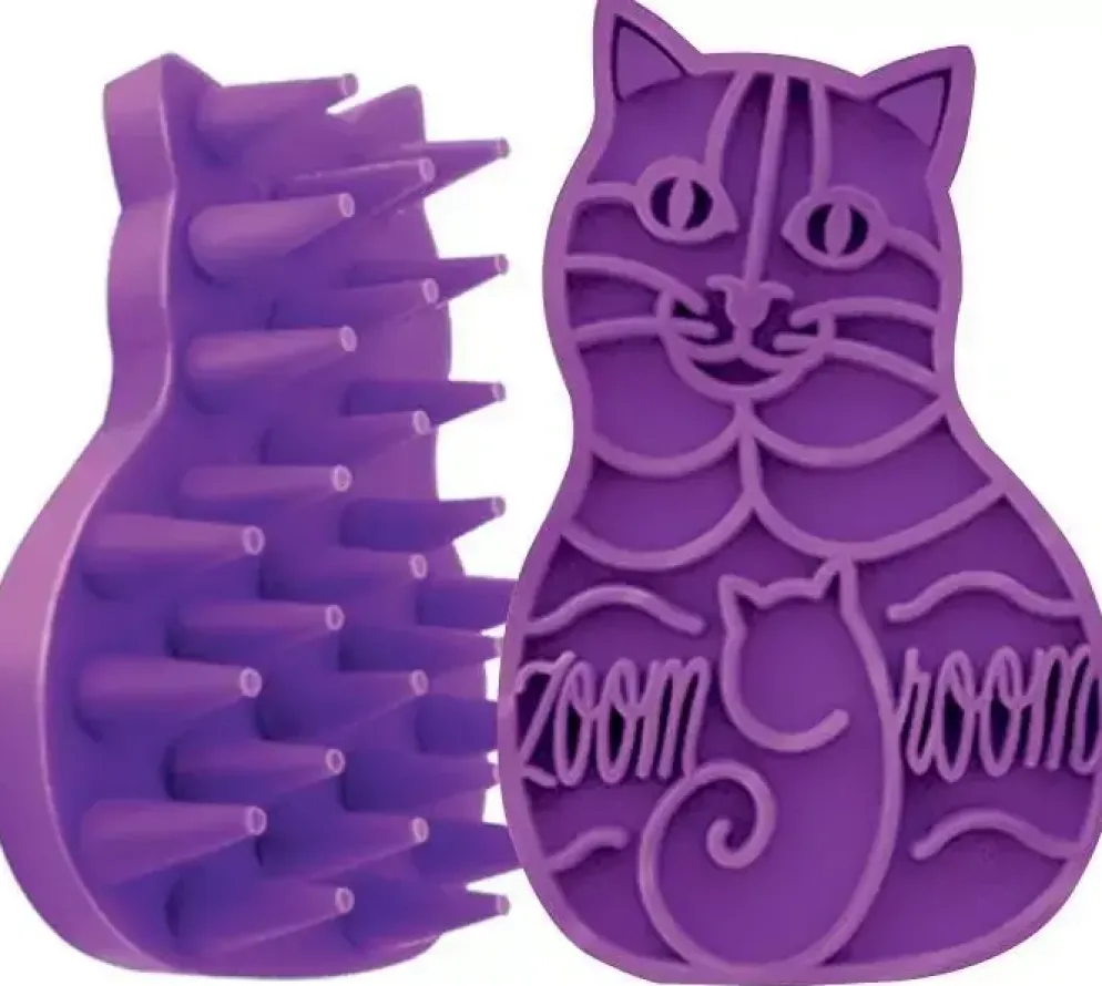 Kong kat Zoom Groom rubber kattenborstel.