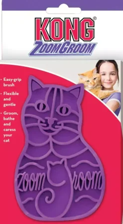 Kong kat Zoom Groom rubber kattenborstel.