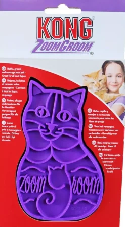 Kong kat Zoom Groom rubber kattenborstel.