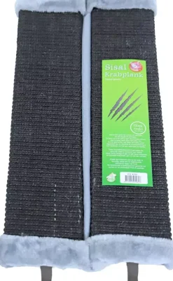 Krabplank sisal hoekmodel met pluche en sisal, 23x52 cm