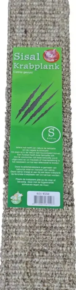 Krabplank sisal met catnip small, 8x47 cm.