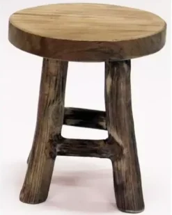 Kruk teak naturel 15x17 cm