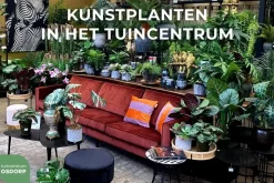 Kunst hangplant blad 85cm groen