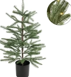 kunstkerstboom met LED op batterij 60cm