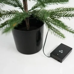 kunstkerstboom met LED op batterij 60cm
