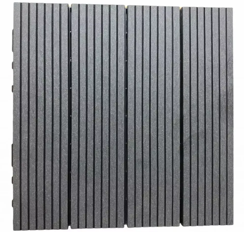 Kunststof tuintegel 30x30x2,4 cm antraciet