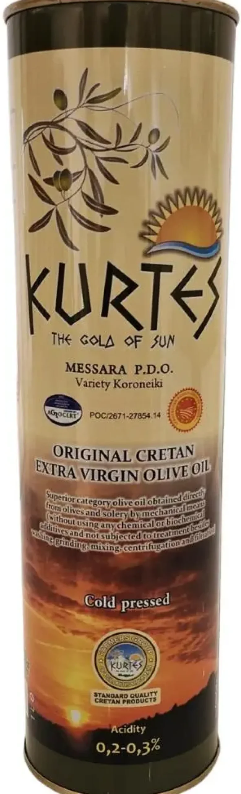 Kurtes blik extra virgin olijfolie 1 liter