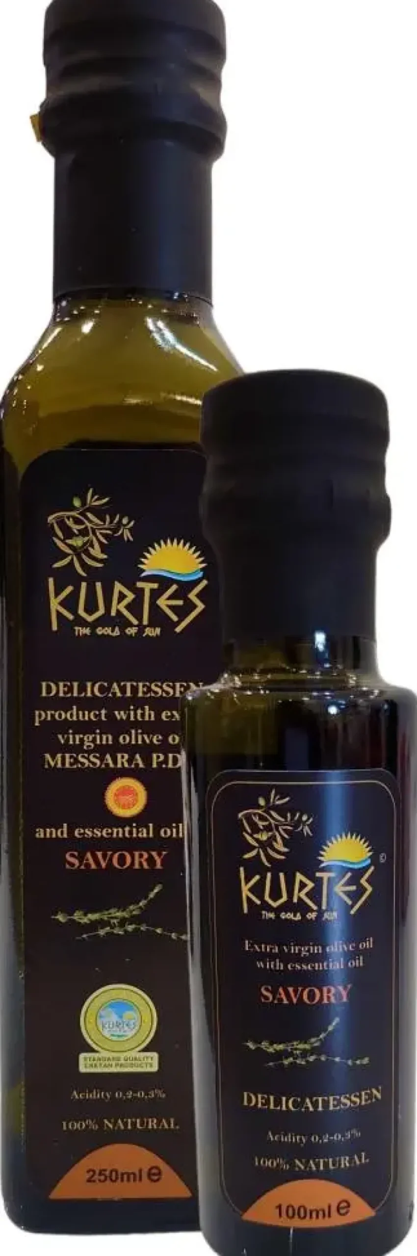 Kurtes fles delicatessen olijfolie savory 100 ml