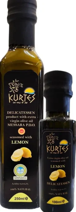 Kurtes fles delicatessen olijfolie lemon 250 ml