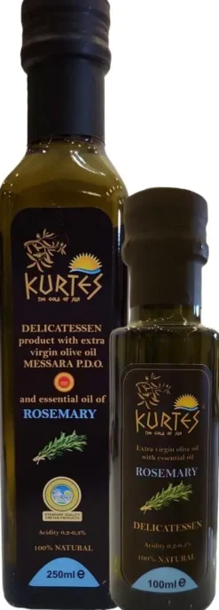 Kurtes fles delicatessen olijfolie rozemarijn 100 ml