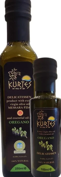 Kurtes fles delicatessen olijfolie oregano 250 ml