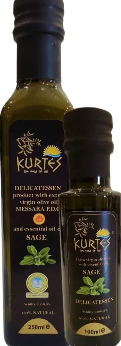Kurtes fles delicatessen olijfolie sage 100 ml