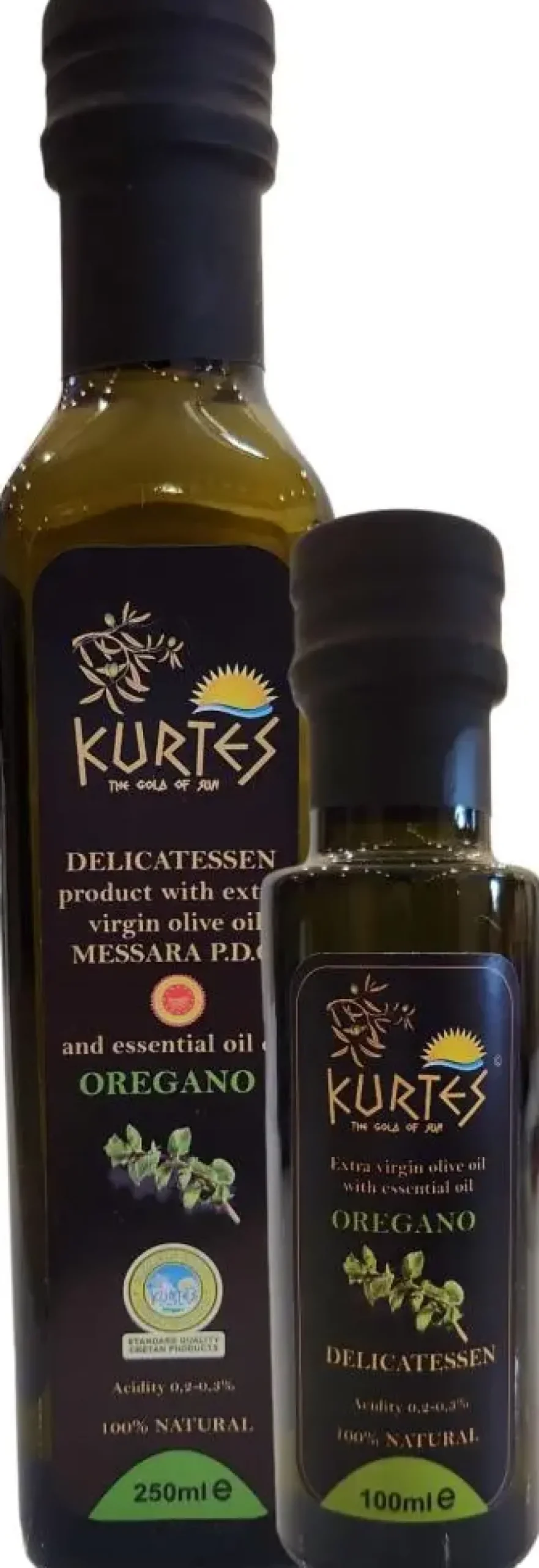 Kurtes fles delicatessen olijfolie oregano 100 ml