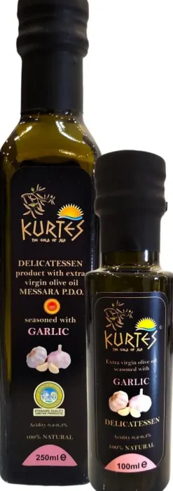 Kurtes fles delicatessen olijfolie knoflook 250 ml