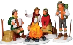 Lemax alpine ski party s/4 verlichte kerstdorp accessoire Caddington Village 2011