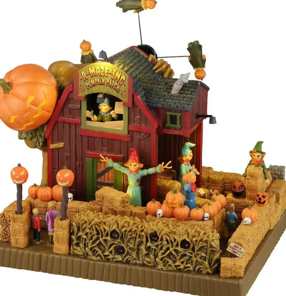 Lemax a-maze-ing pumpkin patch bewegend huisje Spooky Town 2024