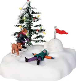 Lemax angel's wings bewegend kerstdorp tafereel 2004
