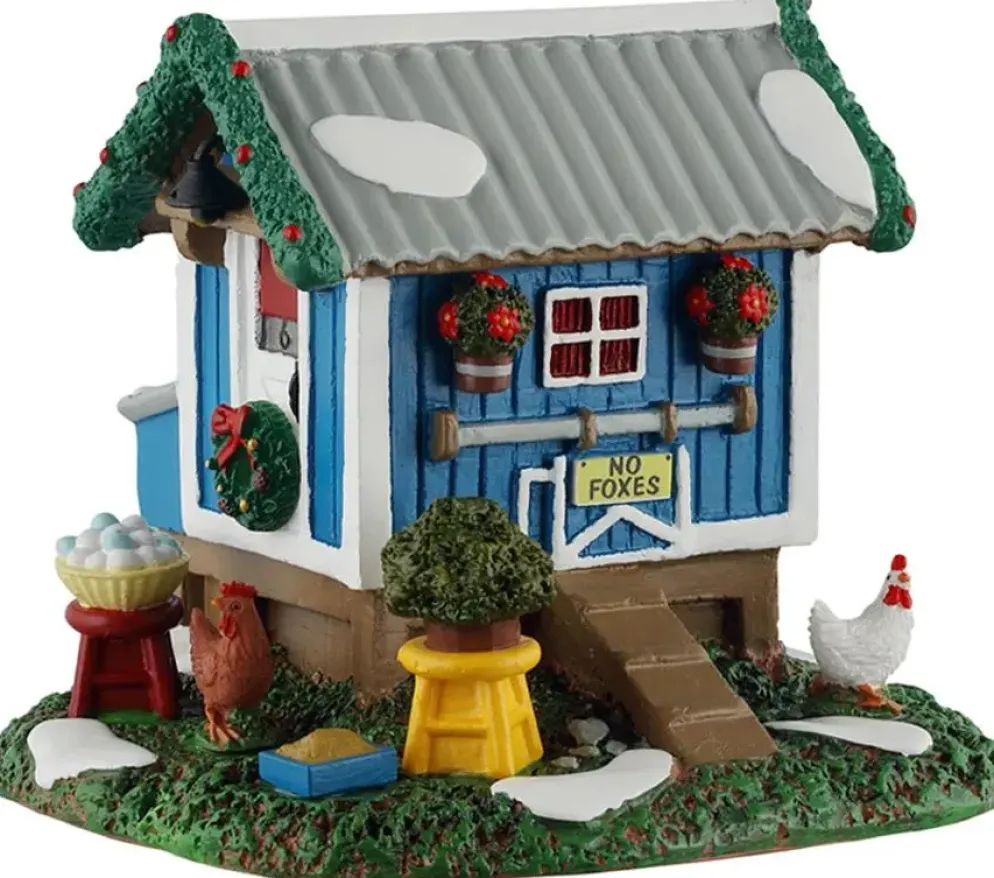 Lemax backyard chicken coop kerstdorp tafereel Caddington Village 2025