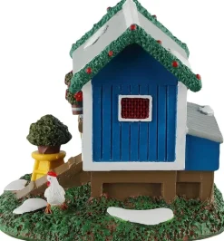 Lemax backyard chicken coop kerstdorp tafereel Caddington Village 2025