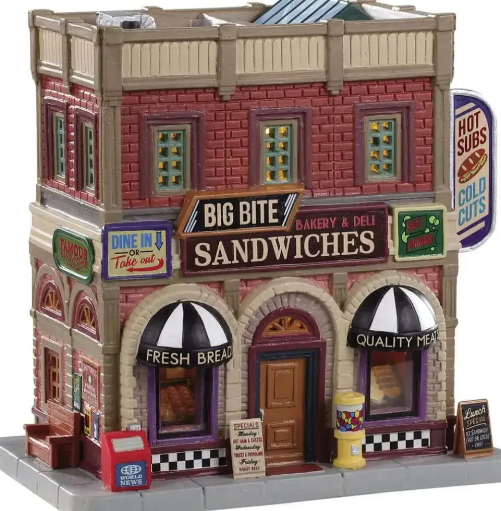 Lemax big bite sandwiches verlicht kersthuisje Jukebox Junction 2019