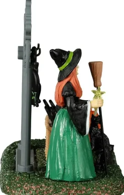 Lemax black cat countdown tafereel Spooky Town 2022