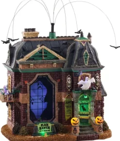 Lemax black raven manor bewegend huisje Spooky Town 2021