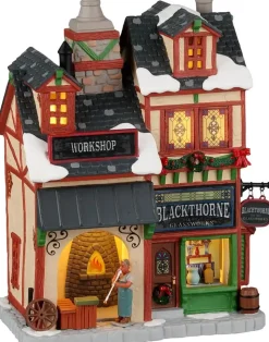 Lemax blackthorne glassworks verlicht kersthuisje Caddington Village 2022