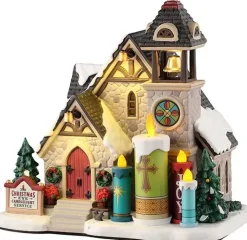 Lemax candlelight church verlicht kersthuisje Caddington Village 2025