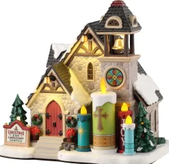 Lemax candlelight church verlicht kersthuisje Caddington Village 2025