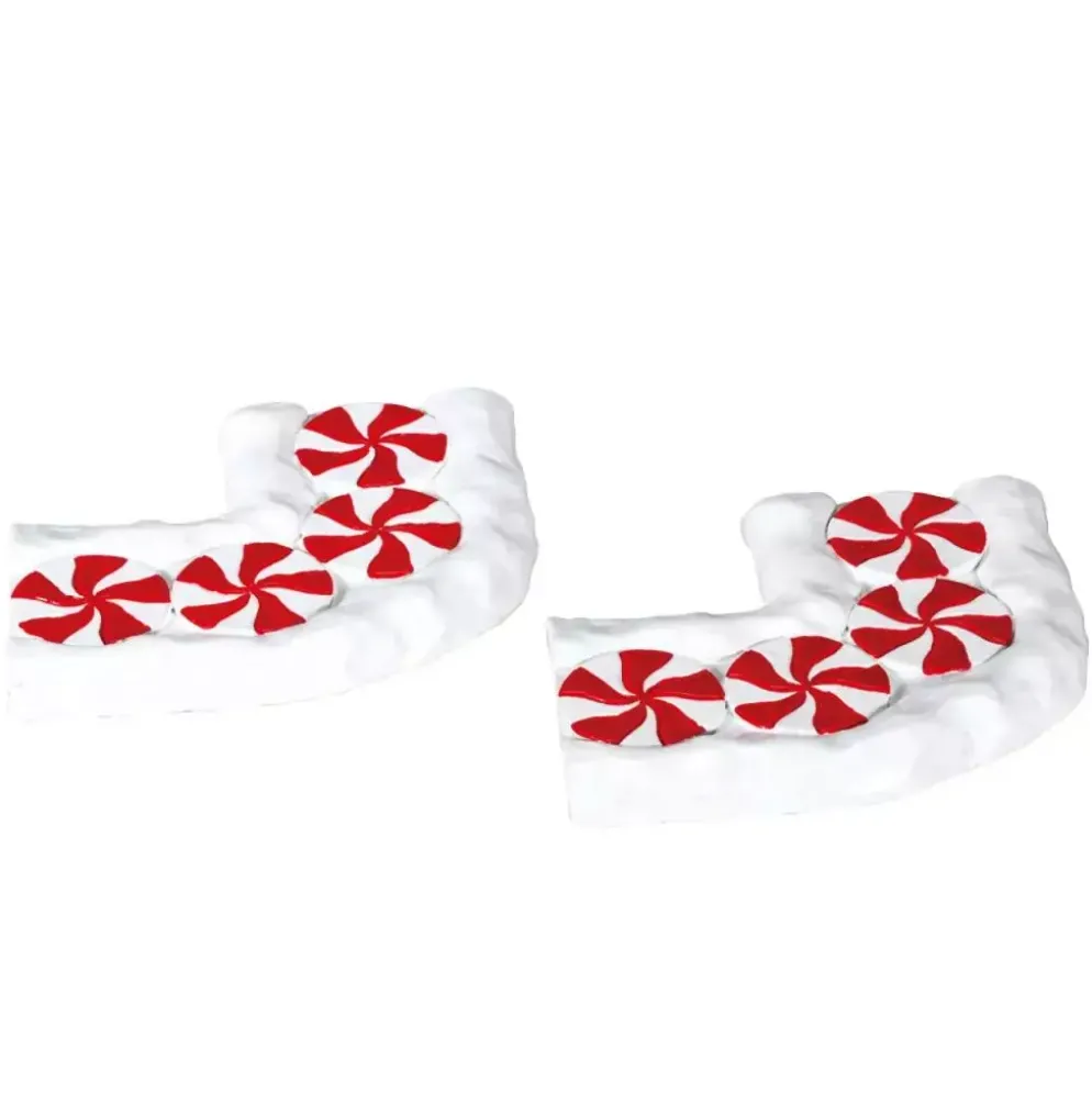 Lemax candy cane lane, curved s/2 kerstdorp accessoire Sugar 'N' Spice 2017