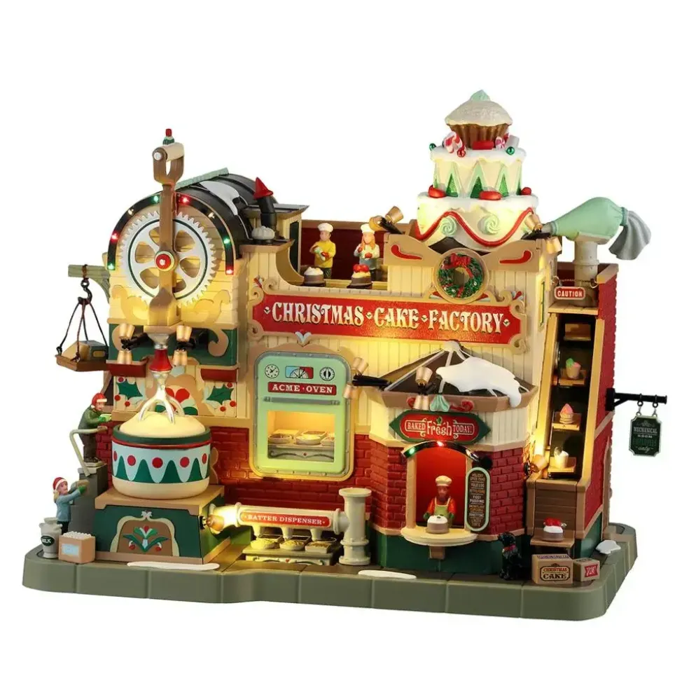 Lemax christmas cake factory bewegend kersthuisje Caddington Village 2024