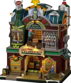 Lemax christmas cheer bottling company bewegend kersthuisje Caddington Village 2022