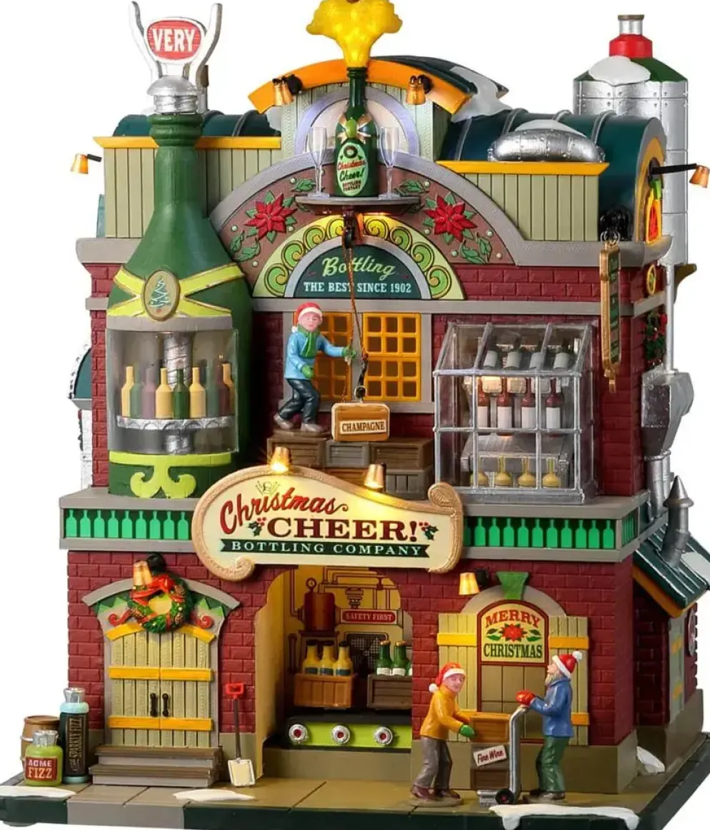 Lemax christmas cheer bottling company bewegend kersthuisje Caddington Village 2022