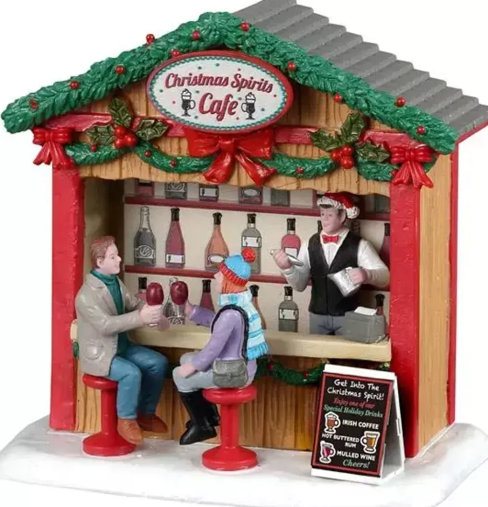 Lemax christmas spirits cafe kerstdorp tafereel Caddington Village 2022