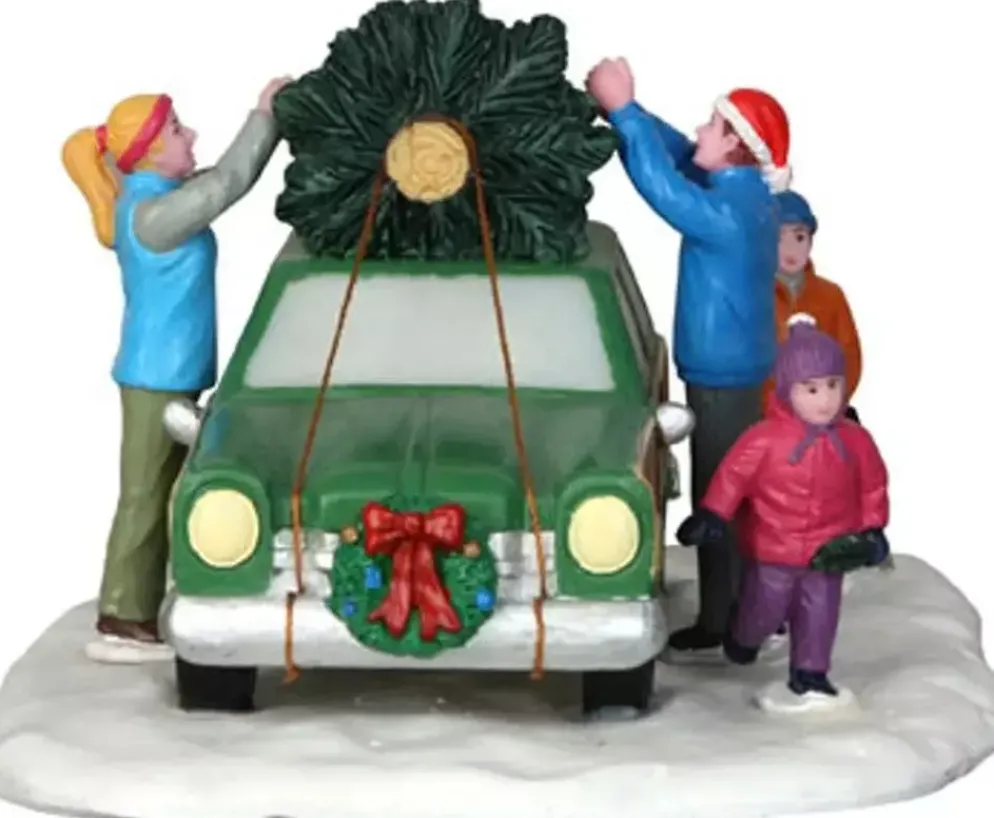 Lemax christmas tree transport kerstdorp tafereel Jukebox Junction 2014