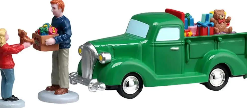 Lemax church toy drive kerstdorp tafereel 2026