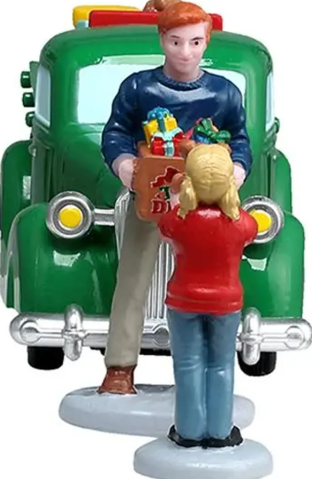 Lemax church toy drive kerstdorp tafereel 2026